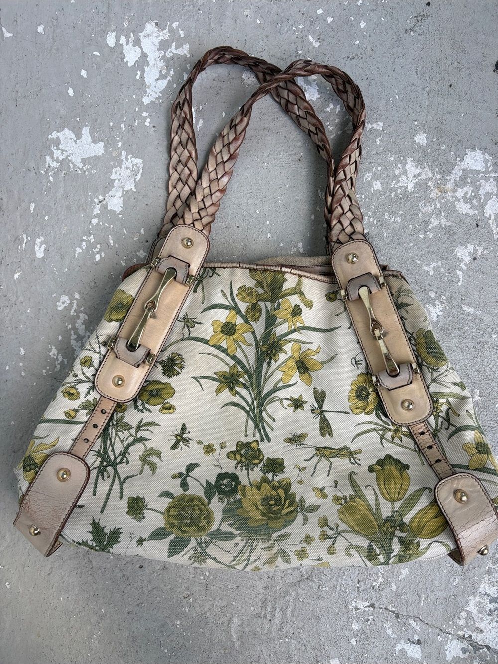 Gucci canvas floral Pelham Bag